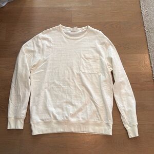 Mango men’s creme lightweight pocket sweatshirt size large